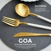Set de 115 pièces Goa en acier inoxydable brossé Gold & manche blanc